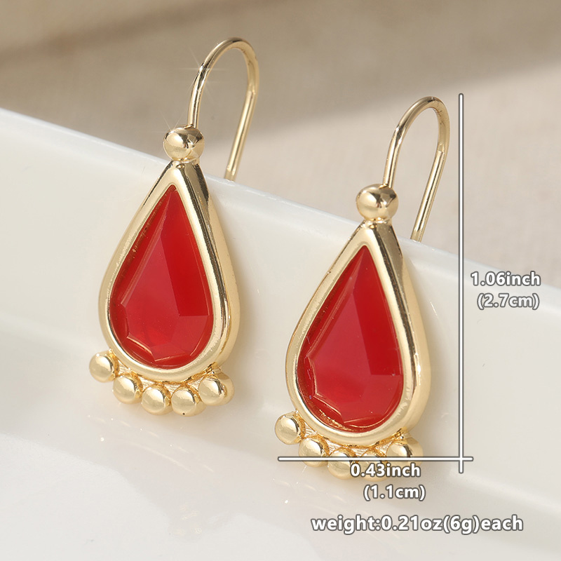 Women's Water Droplet Shaped Ear Hook Earrings